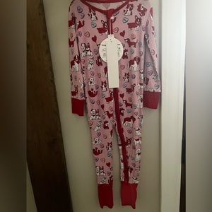 NWT Little Sleepies pink furever valentine zippy 18-24